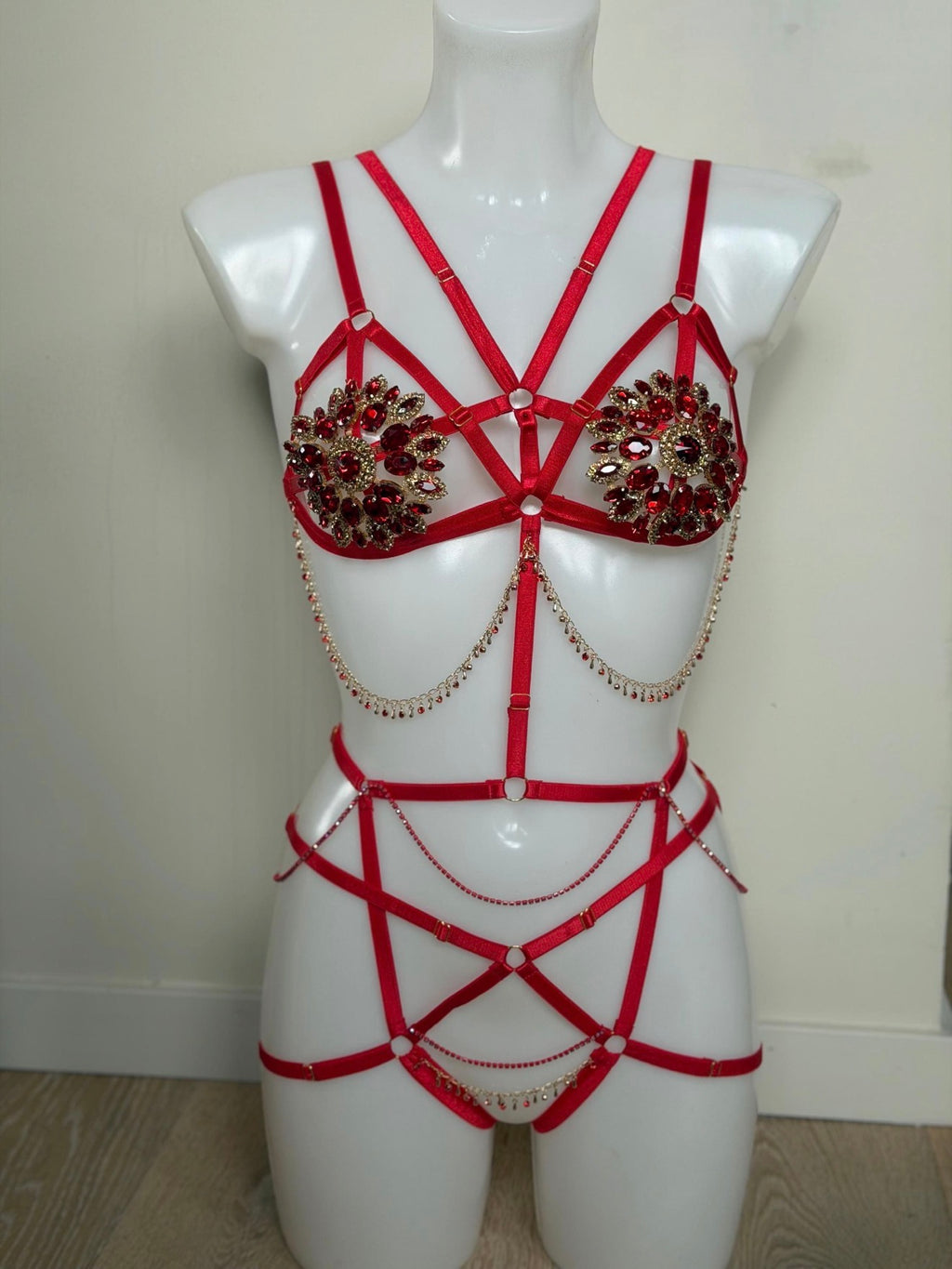 Harnais en bijoux en strass