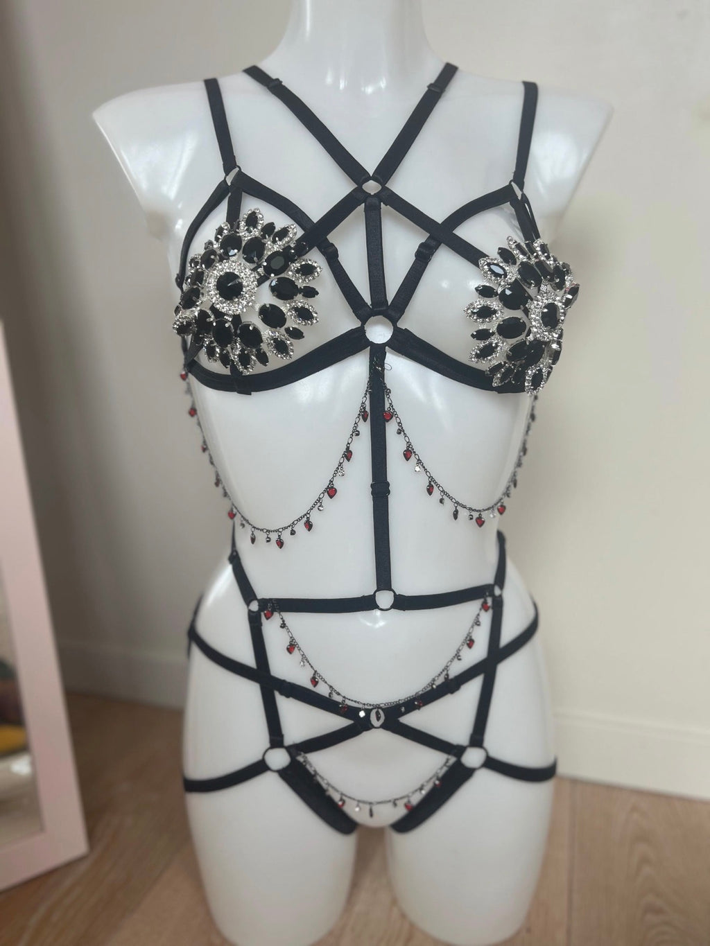 Harnais en bijoux en strass