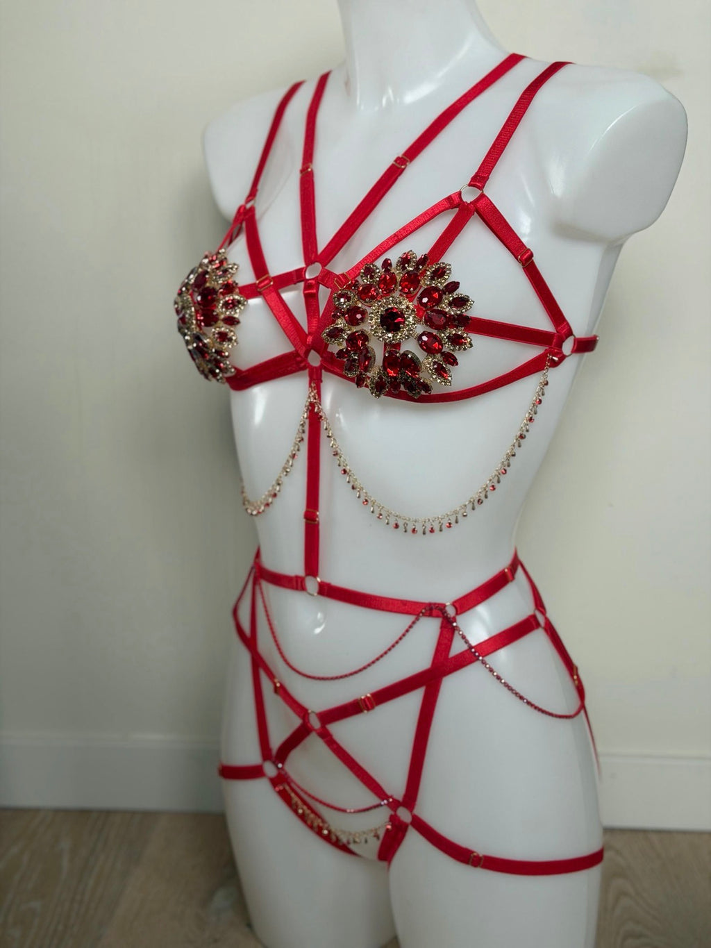 Harnais en bijoux en strass