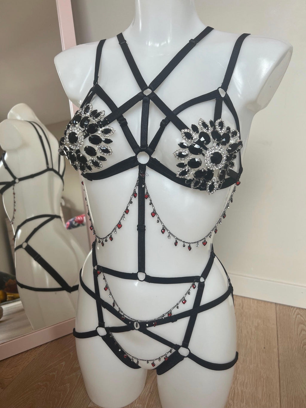 Harnais en bijoux en strass