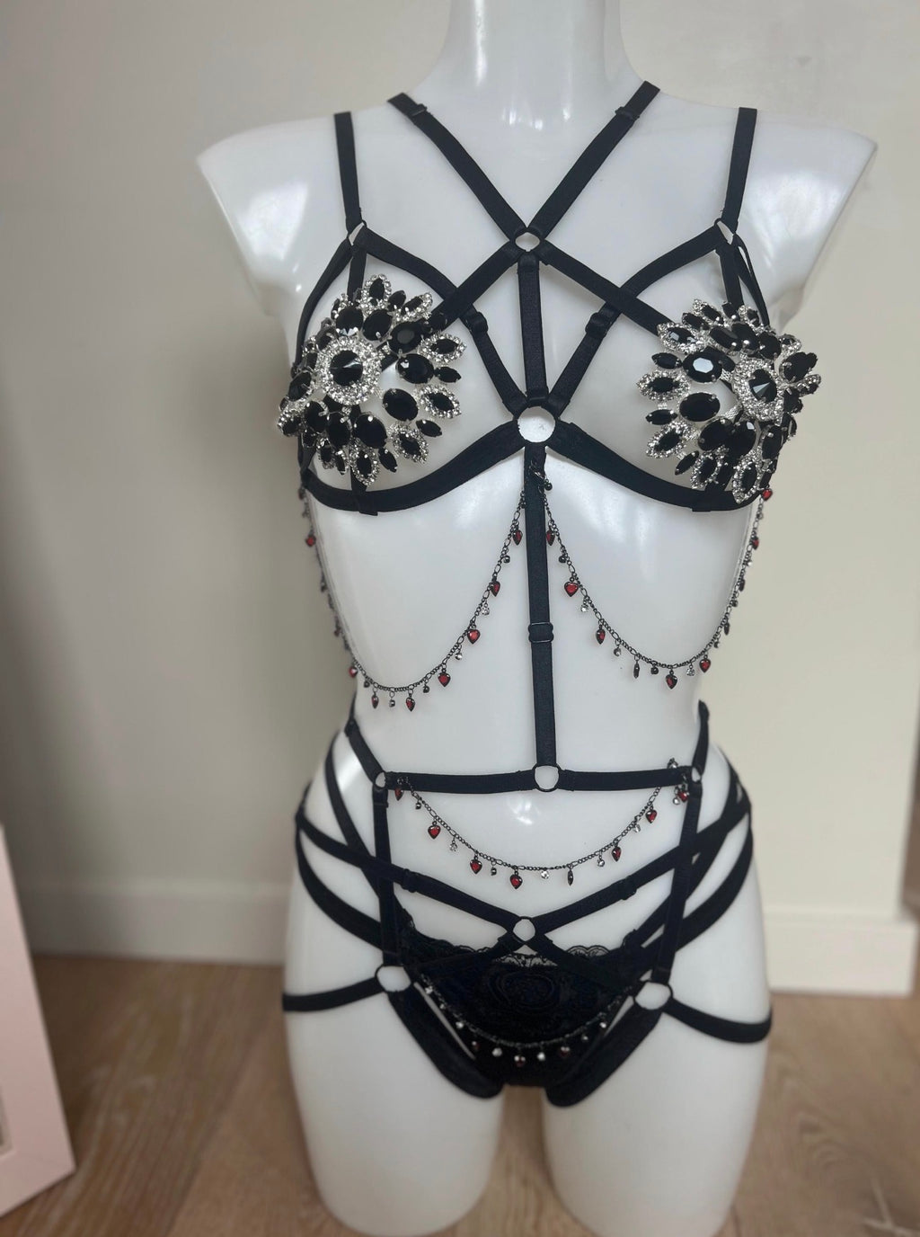 Harnais en bijoux en strass
