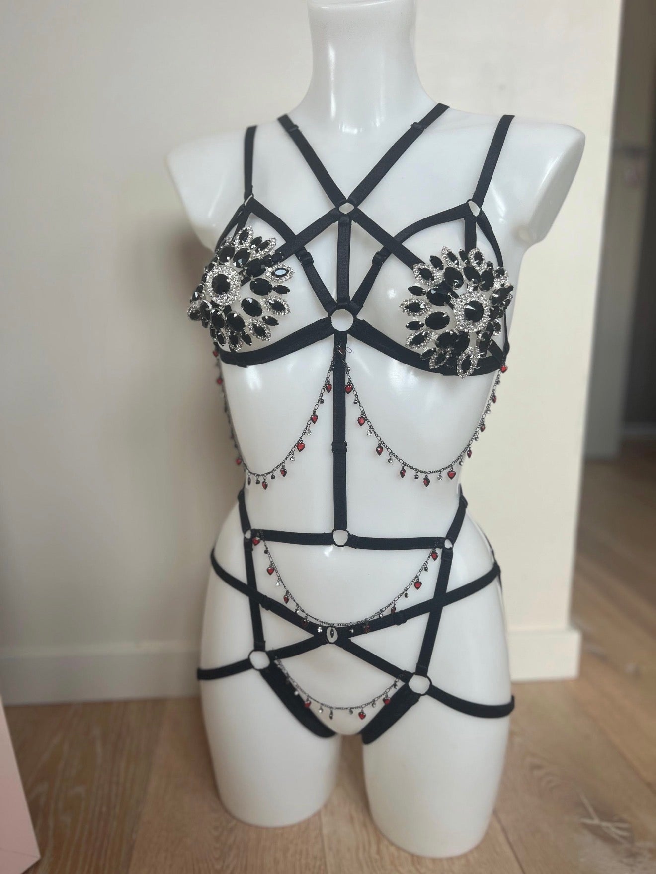 Harnais en bijoux en strass